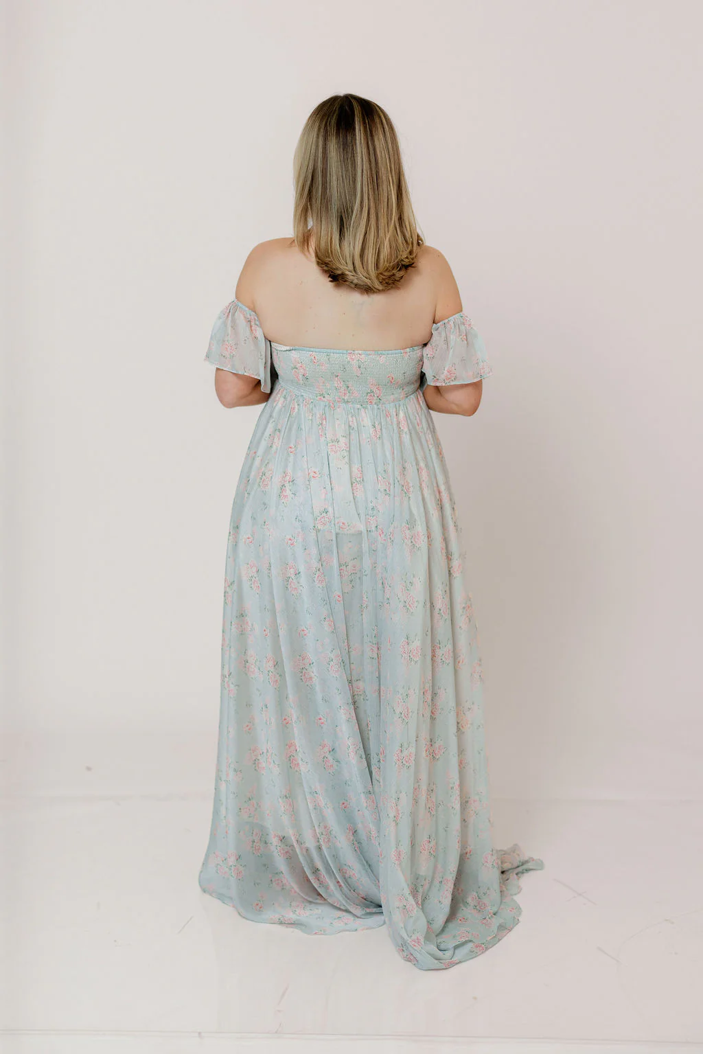 Charleston Maxi Dress in Sage Floral - Bump Friendly - Image 18