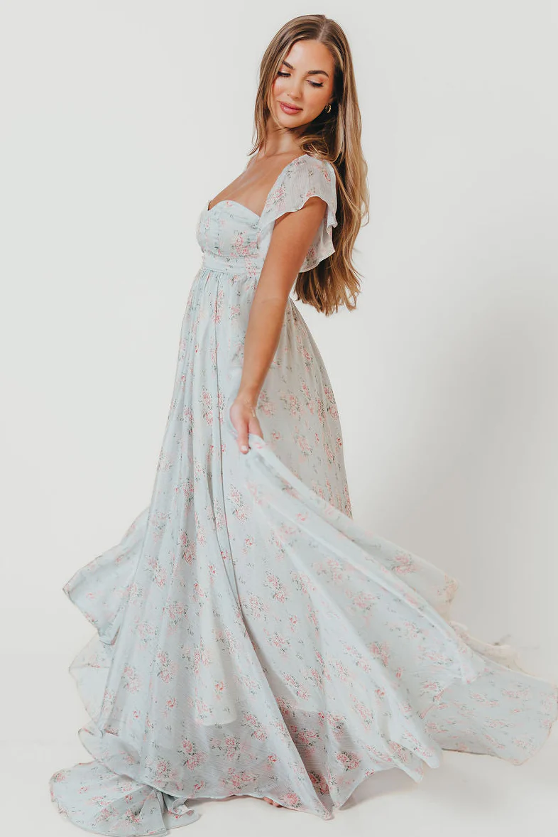 Charleston Maxi Dress in Sage Floral - Bump Friendly - Image 20