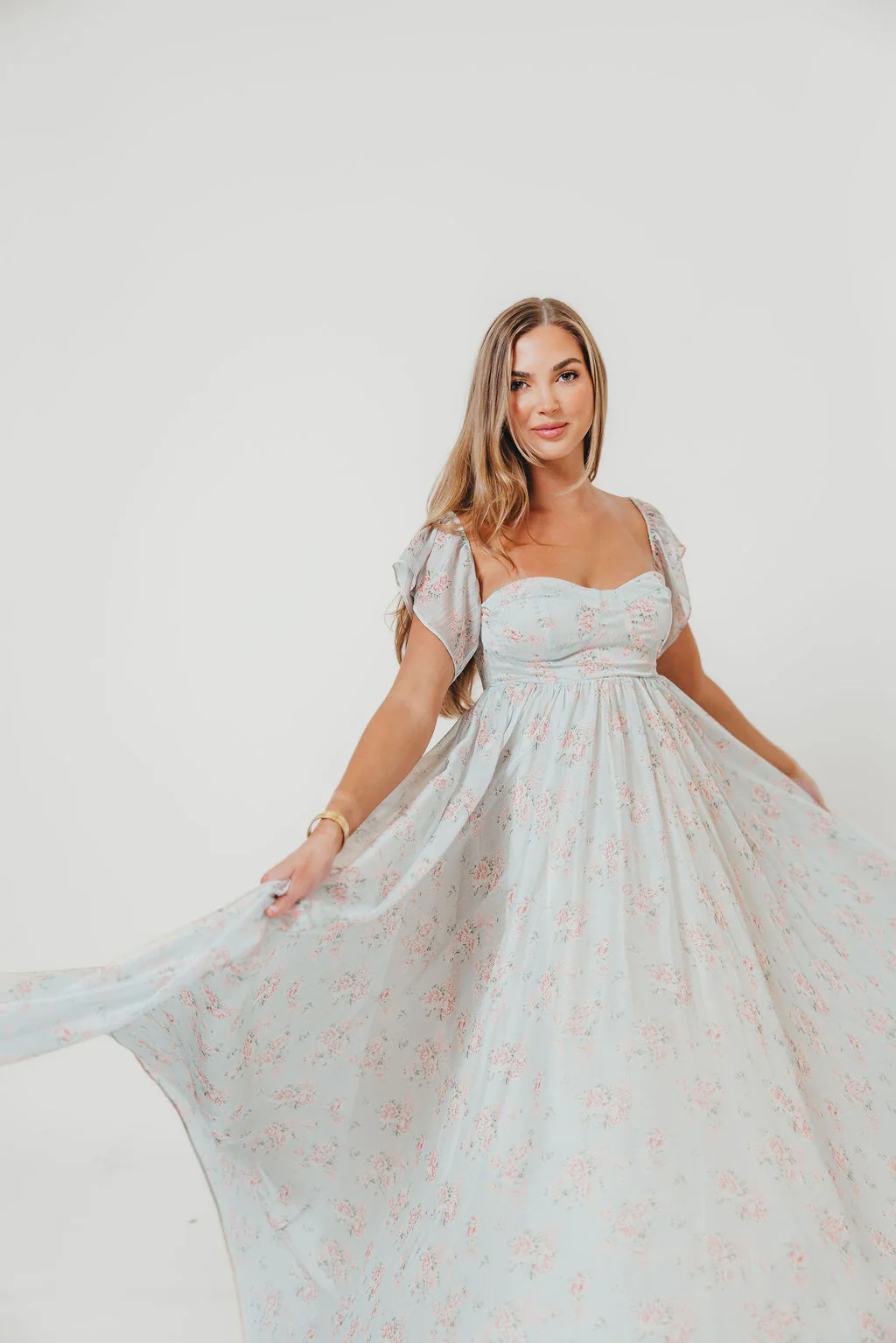 Charleston Maxi Dress in Sage Floral - Bump Friendly - Image 23
