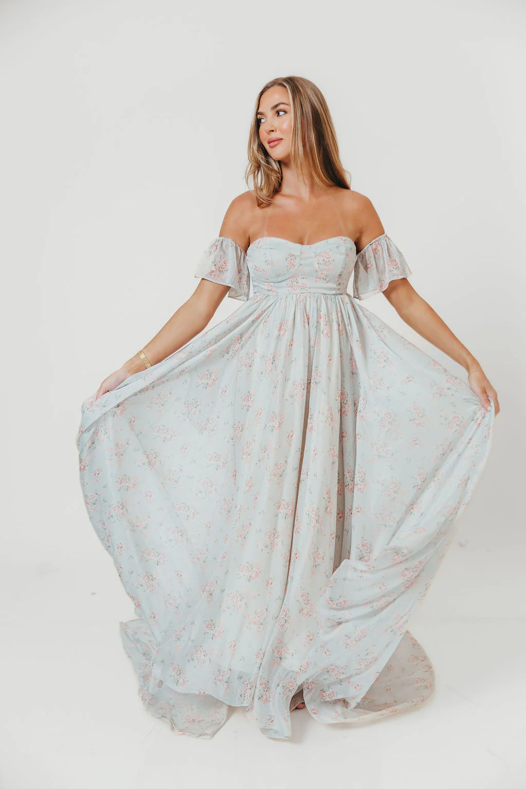 Charleston Maxi Dress in Sage Floral - Bump Friendly - Image 27