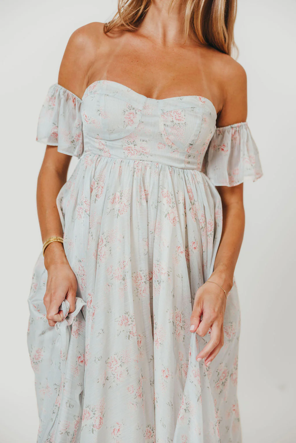 Charleston Maxi Dress in Sage Floral - Bump Friendly - Image 28