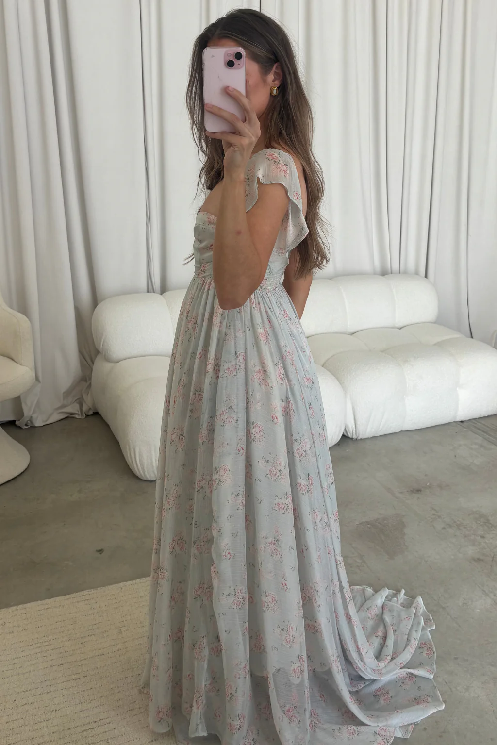 Charleston Maxi Dress in Sage Floral - Bump Friendly - Image 7