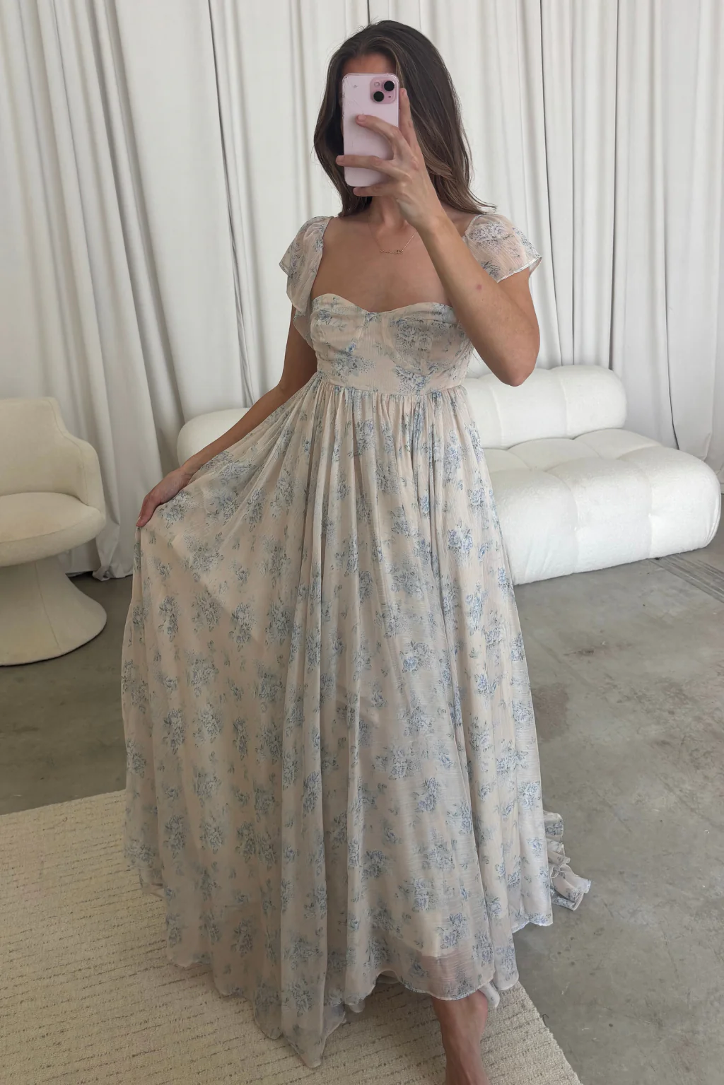 Charleston Maxi Dress in Yellow Floral