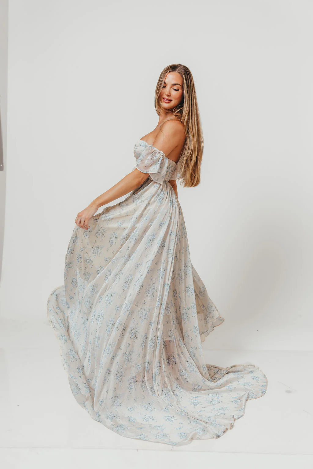 Charleston Maxi Dress in Yellow Floral - Image 10
