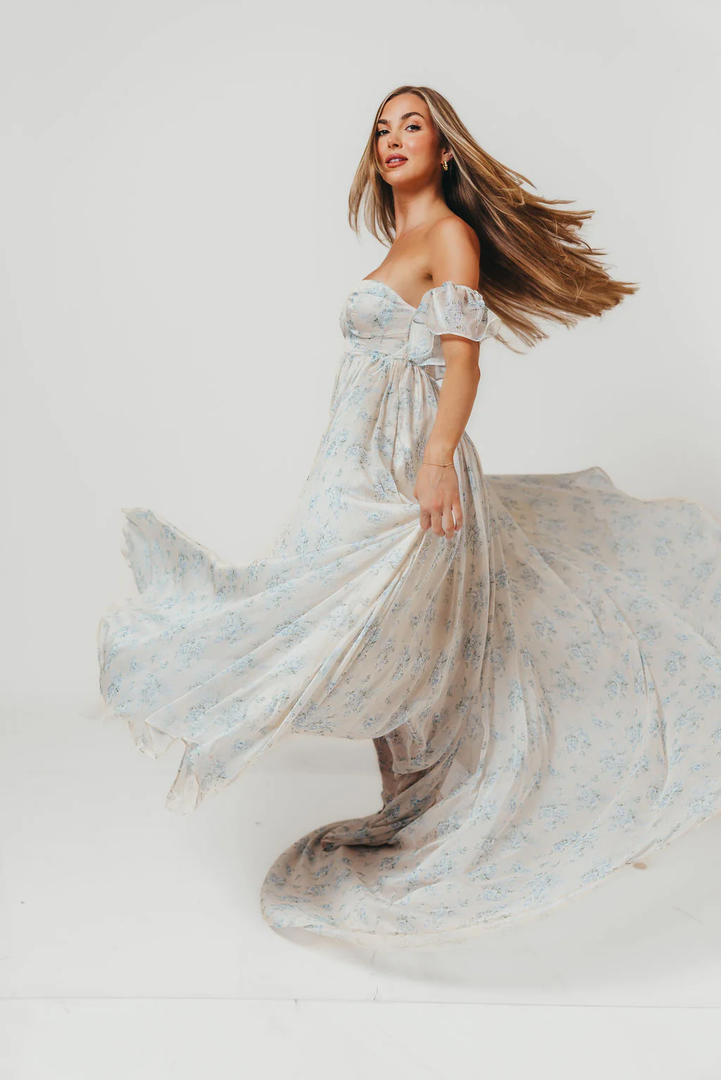 Charleston Maxi Dress in Yellow Floral - Image 11