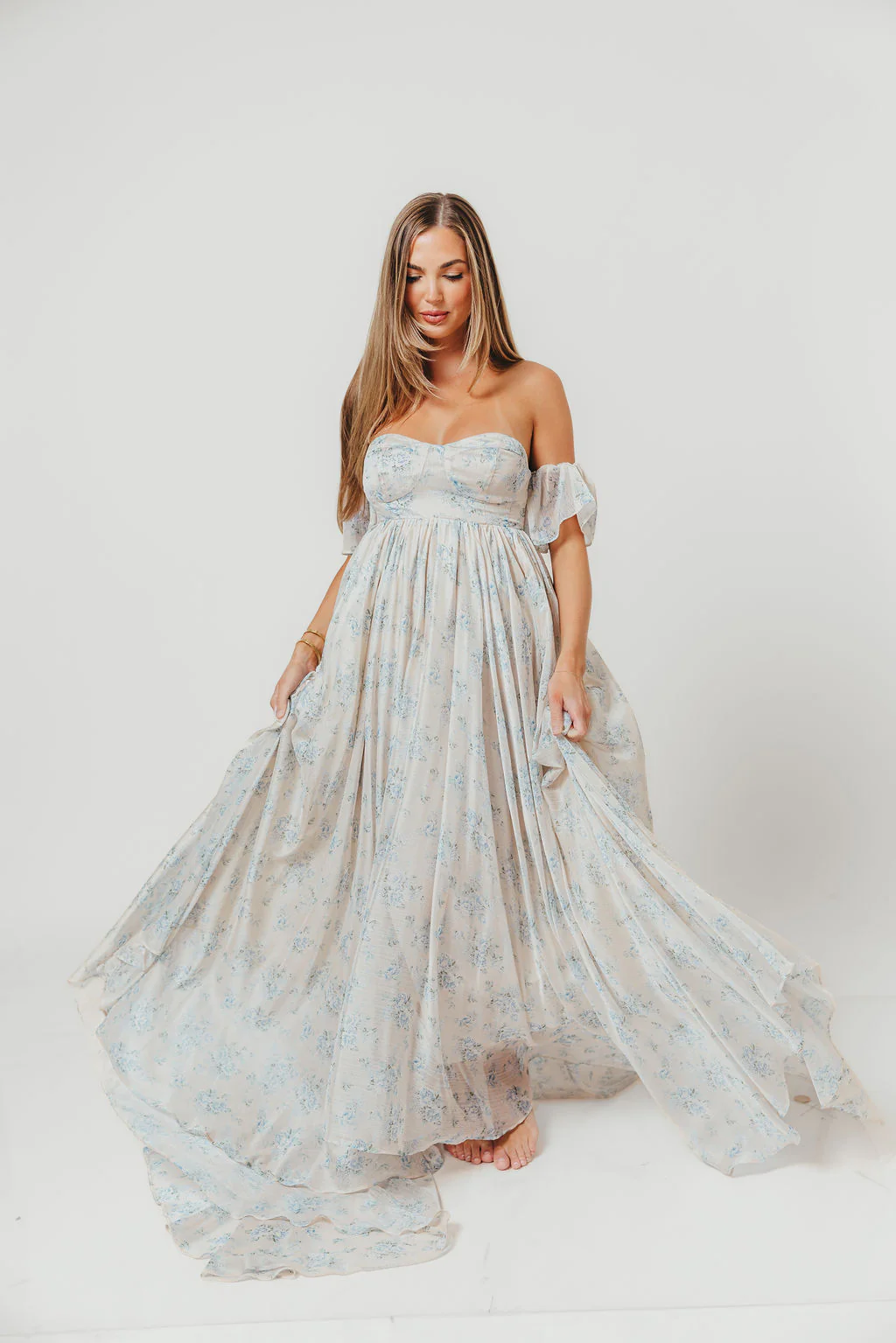 Charleston Maxi Dress in Yellow Floral - Image 13