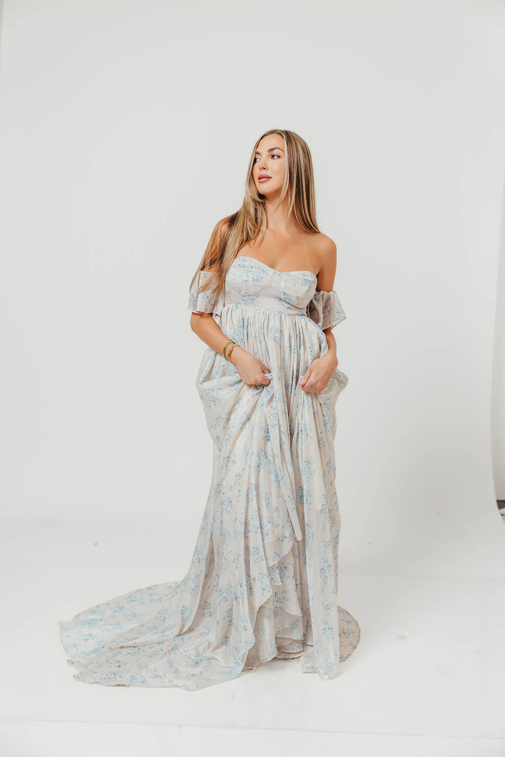 Charleston Maxi Dress in Yellow Floral - Image 14