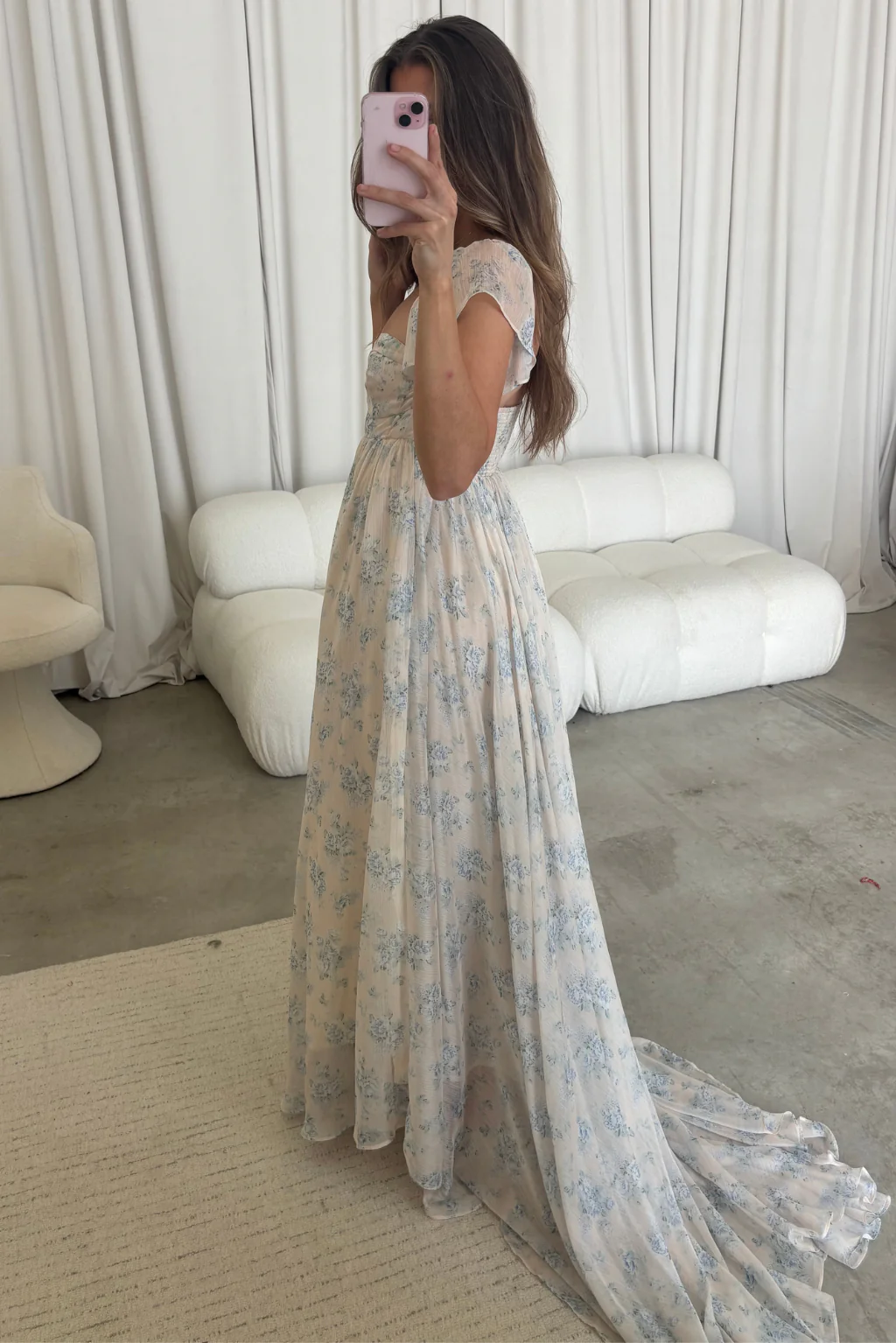 Charleston Maxi Dress in Yellow Floral - Image 2