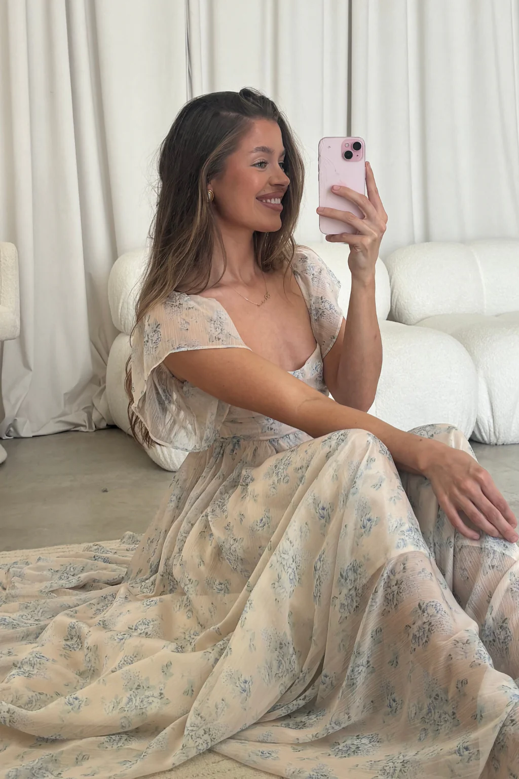 Charleston Maxi Dress in Yellow Floral - Image 3