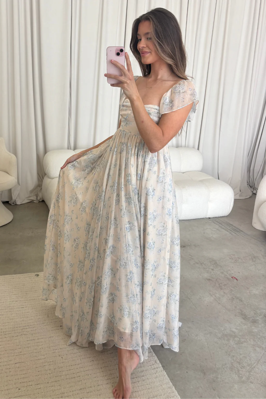 Charleston Maxi Dress in Yellow Floral - Image 4