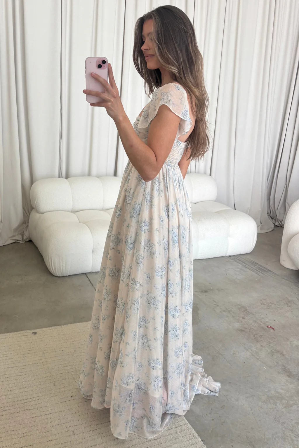 Charleston Maxi Dress in Yellow Floral - Image 5