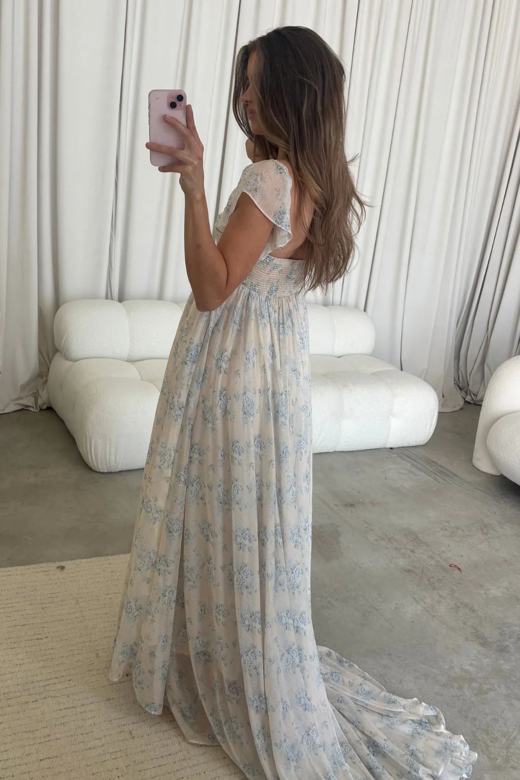 Charleston Maxi Dress in Yellow Floral - Image 6