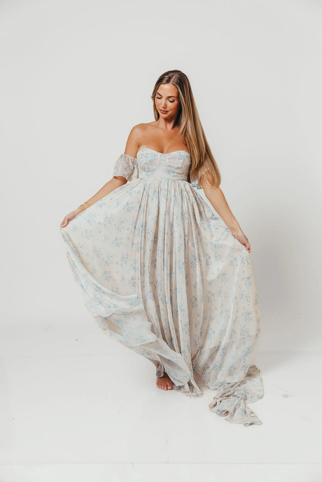 Charleston Maxi Dress in Yellow Floral - Image 7