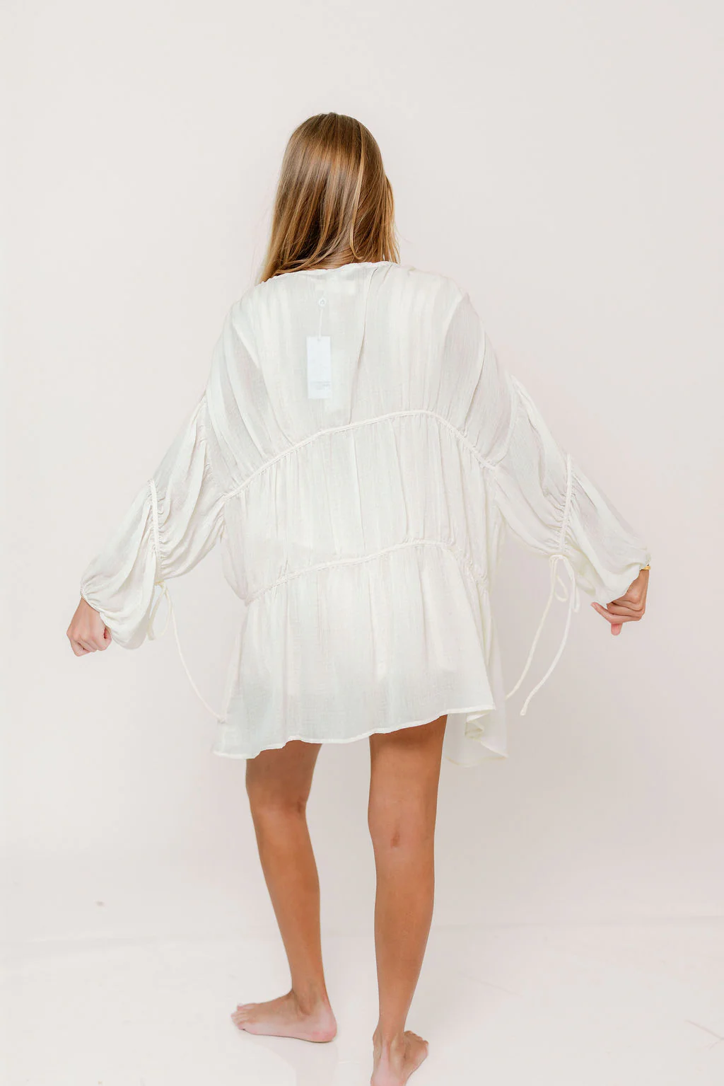 Drew Cover Up Duster in Cream - Image 4