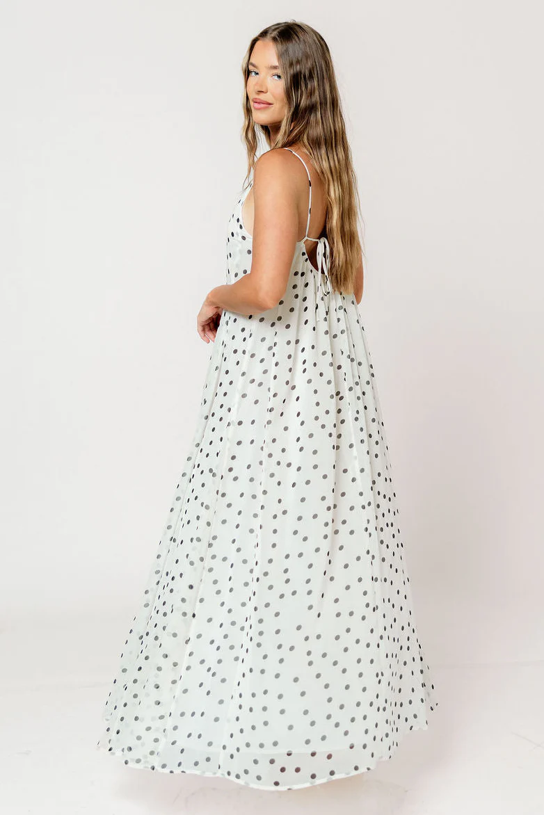Eileen Dress in Cream/Polka Dot - Image 3
