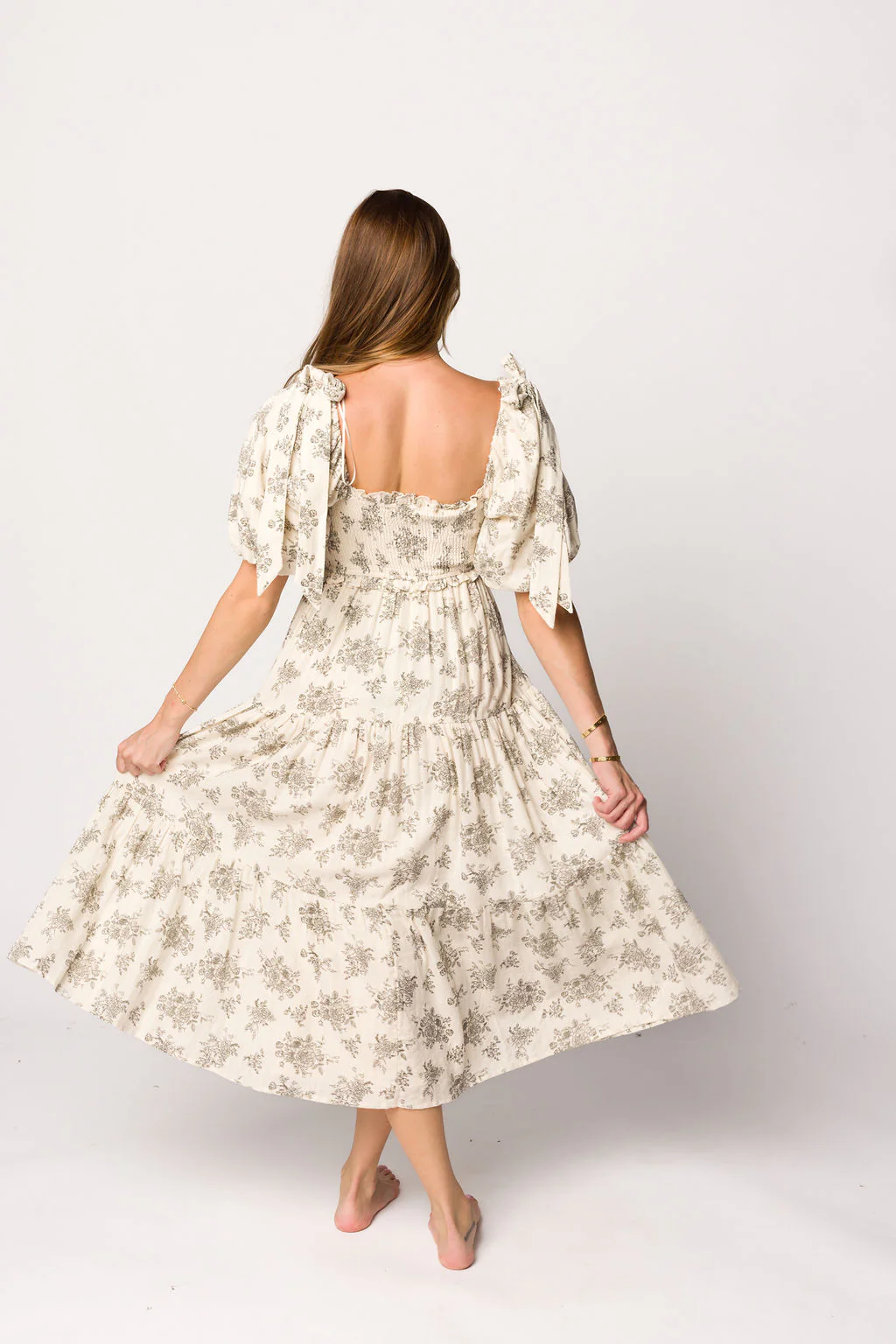 Elena Toile Print Midi Dress - Image 11