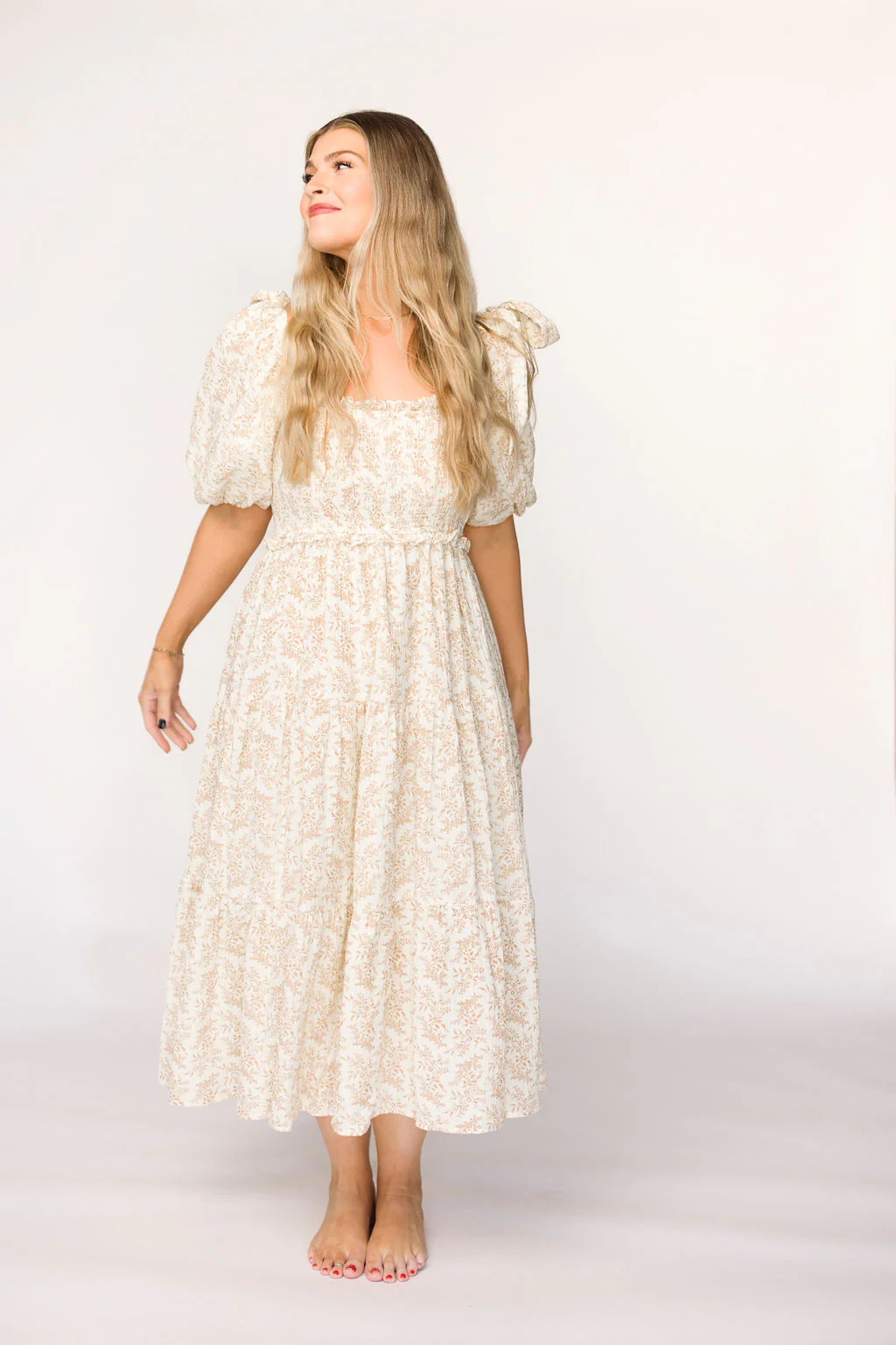 Elena Toile Print Midi Dress - Image 13