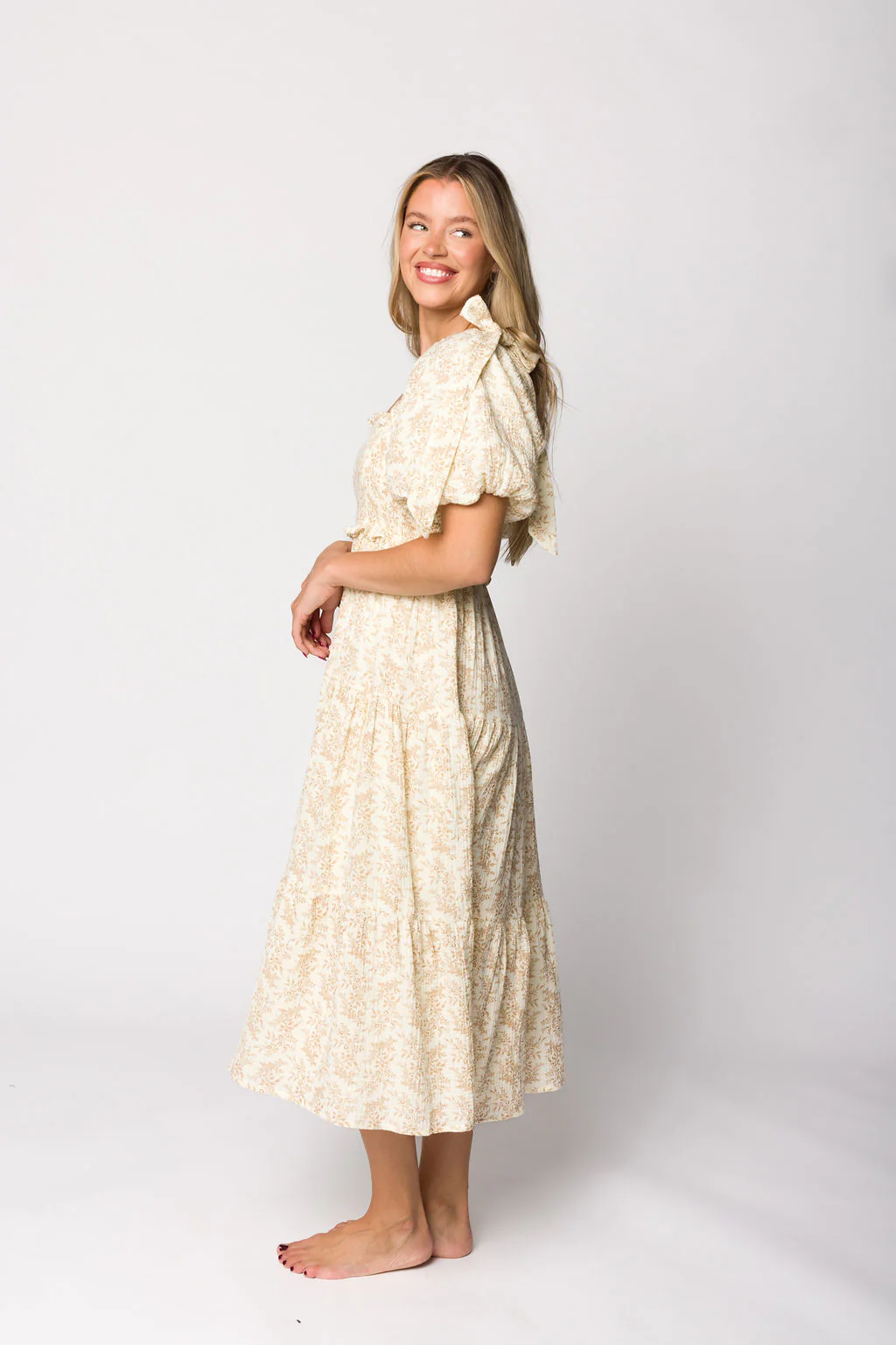 Elena Toile Print Midi Dress - Image 16