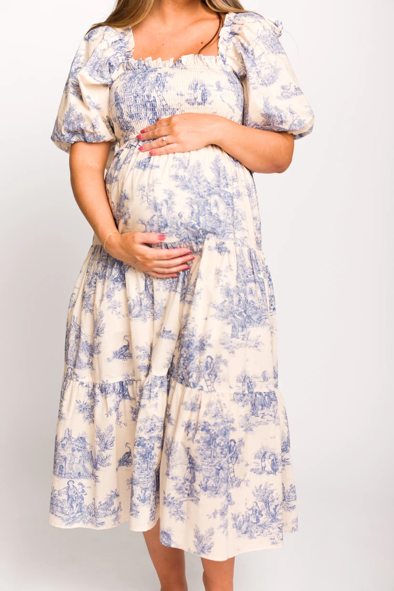 Elena Toile Print Midi Dress - Image 6