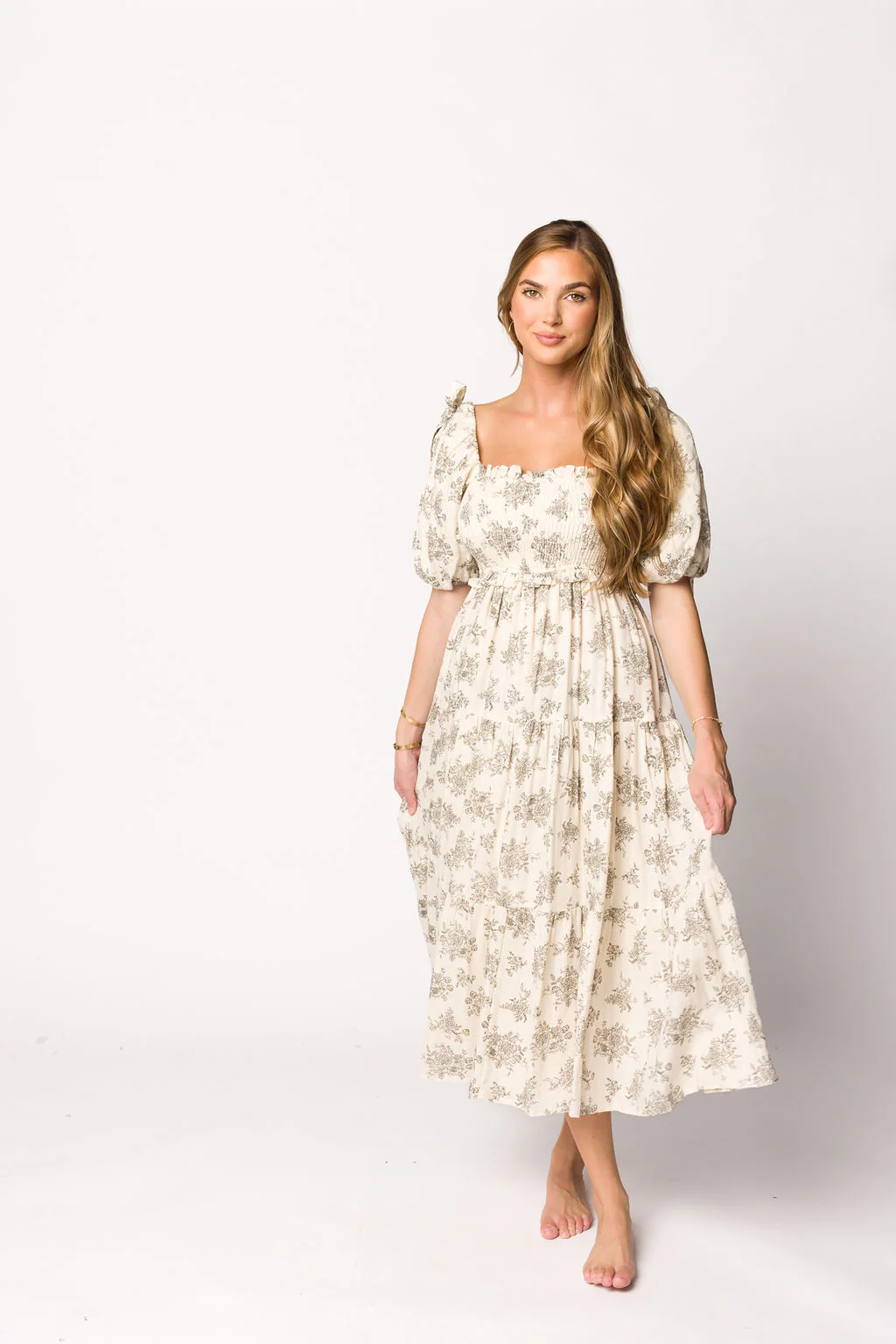 Elena Toile Print Midi Dress - Image 8