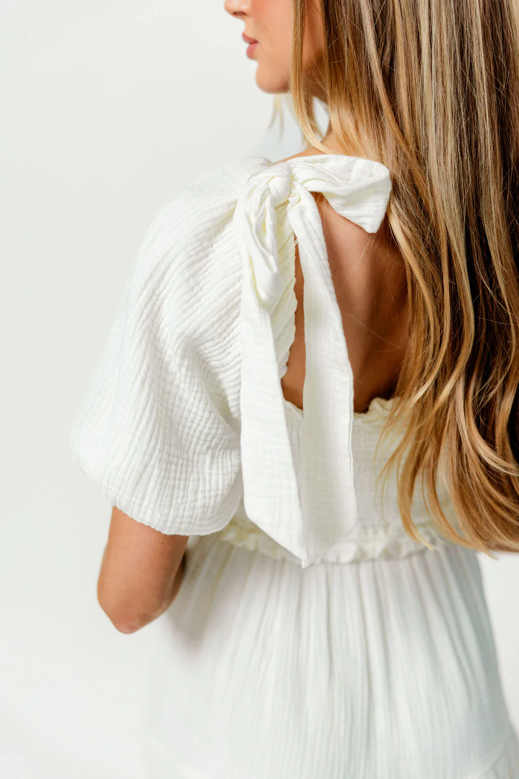 Elena 100% Cotton Midi Dress in Cream - Bump Friendly - Image 5