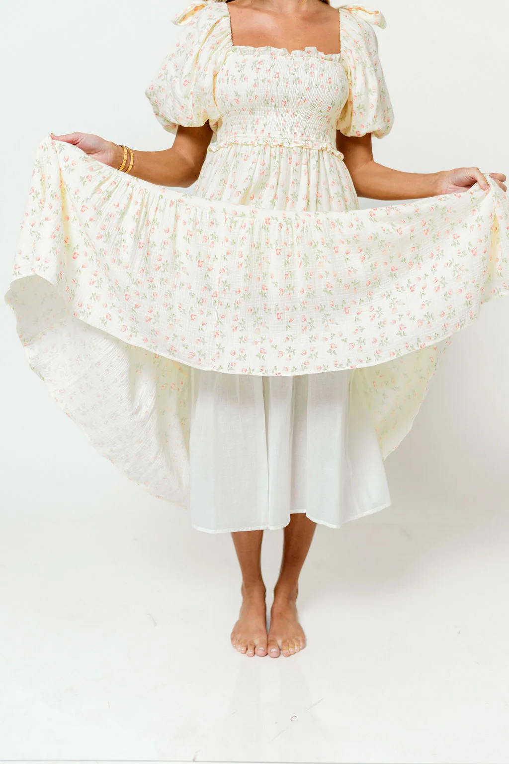 Elena 100% Cotton Midi Dress in Pink Tulip - Bump Friendly & Inclusive Sizing - Image 10