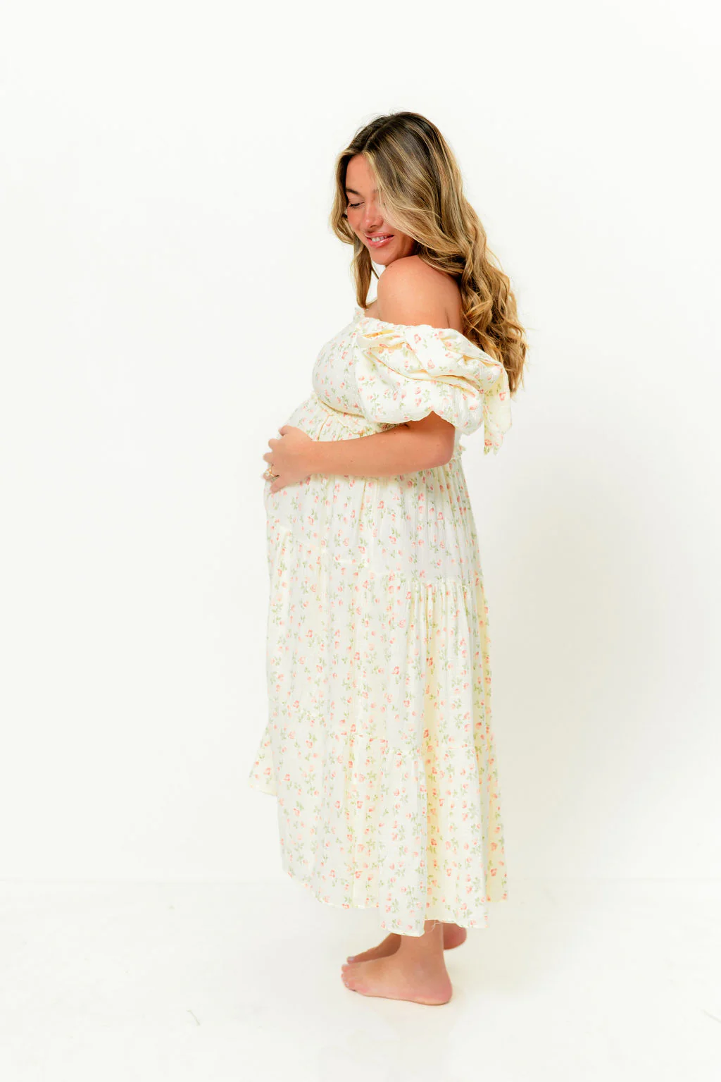 Elena 100% Cotton Midi Dress in Pink Tulip - Bump Friendly & Inclusive Sizing - Image 17