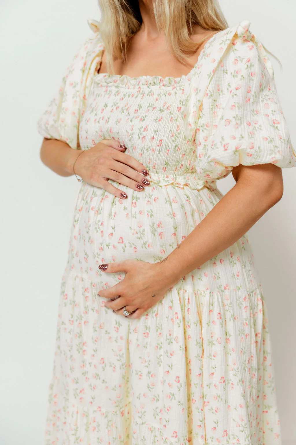 Elena 100% Cotton Midi Dress in Pink Tulip - Bump Friendly & Inclusive Sizing - Image 32