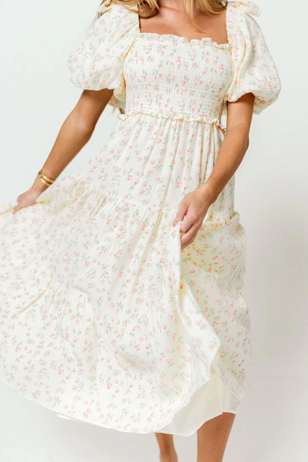 Elena 100% Cotton Midi Dress in Pink Tulip - Bump Friendly & Inclusive Sizing - Image 6