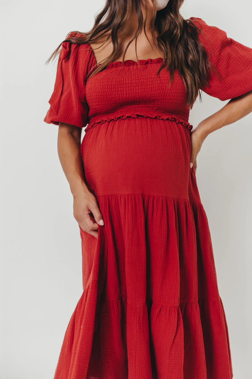 Elena Midi Dress in Rust - Image 10
