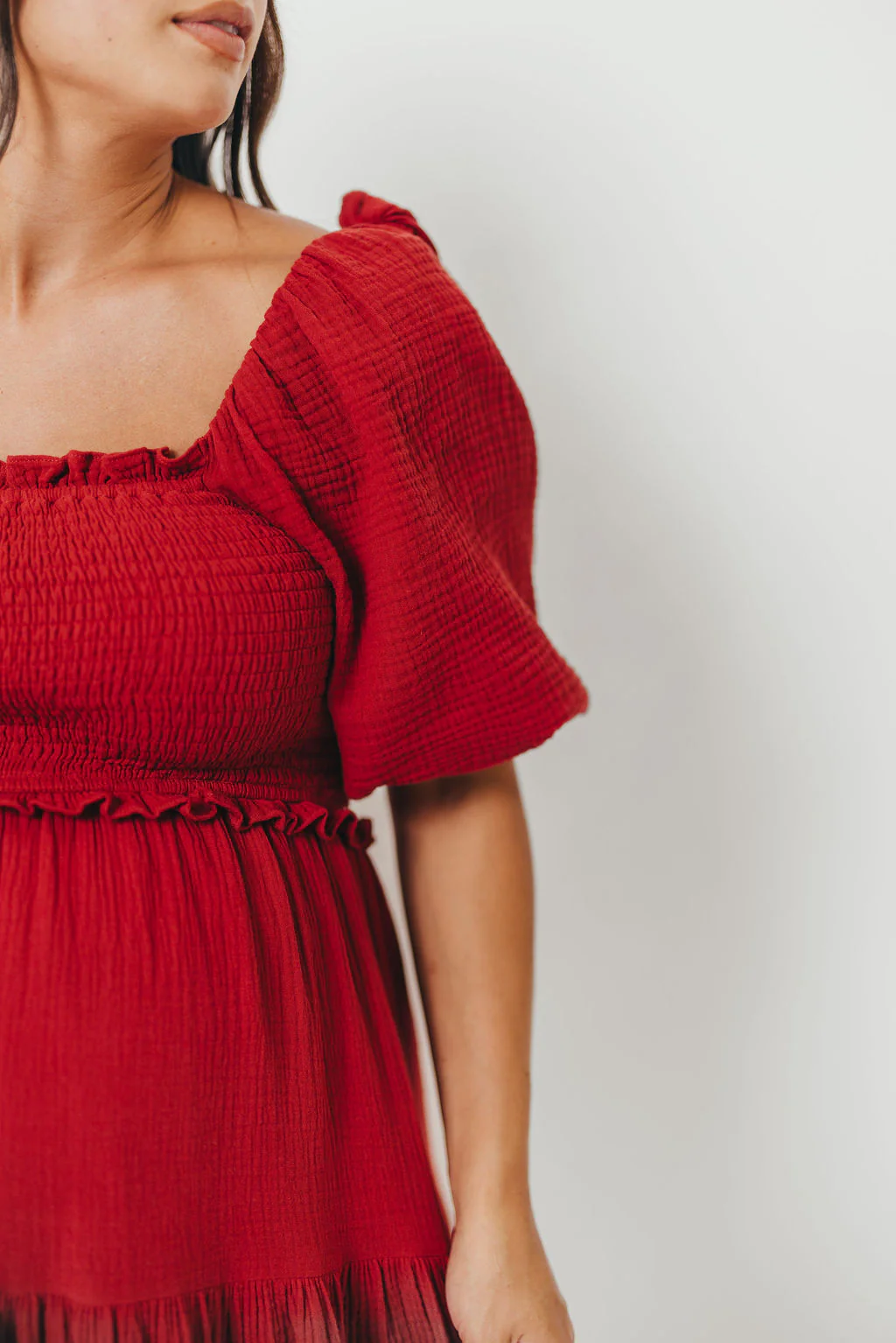 Elena Midi Dress in Rust - Image 11