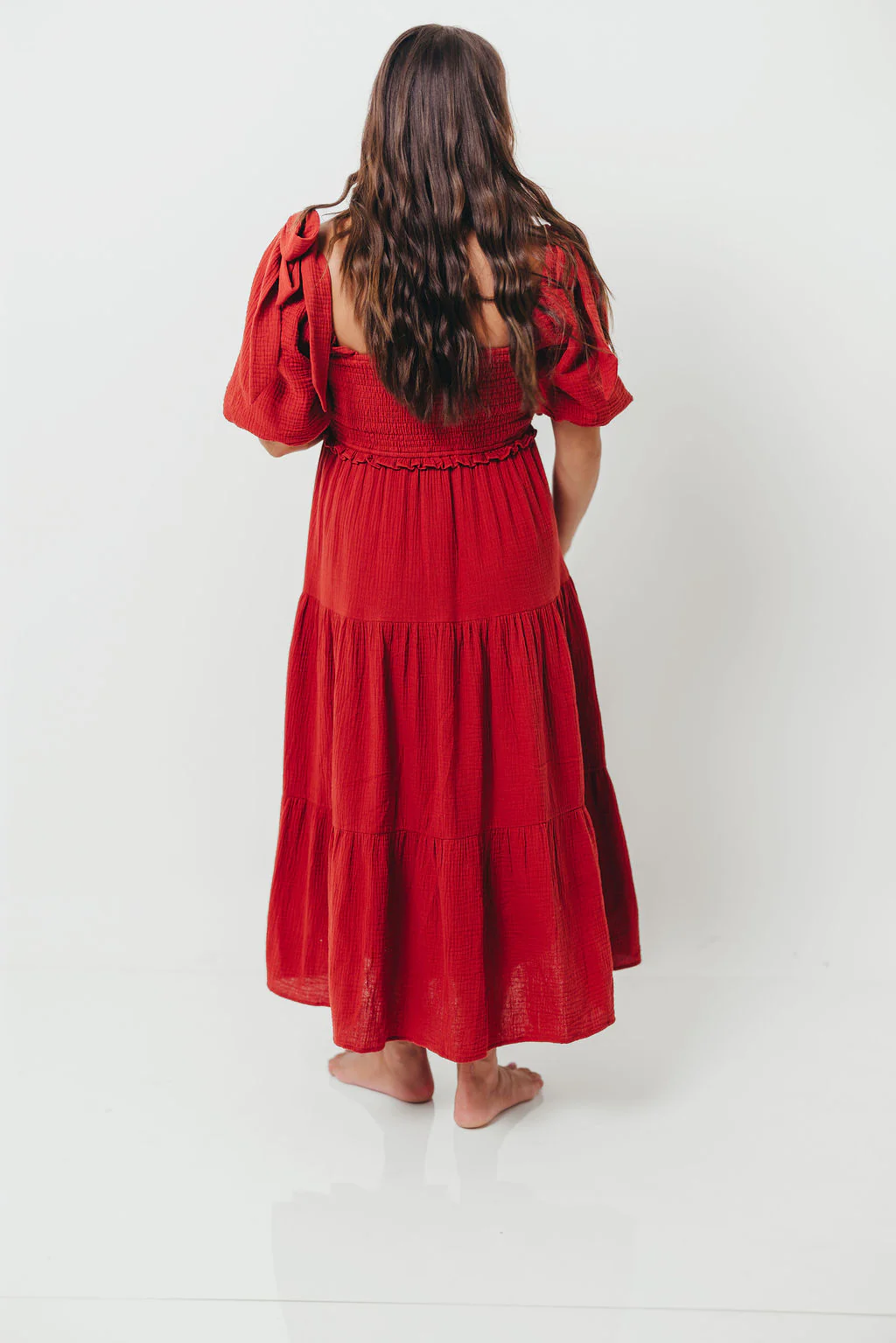 Elena Midi Dress in Rust - Image 12