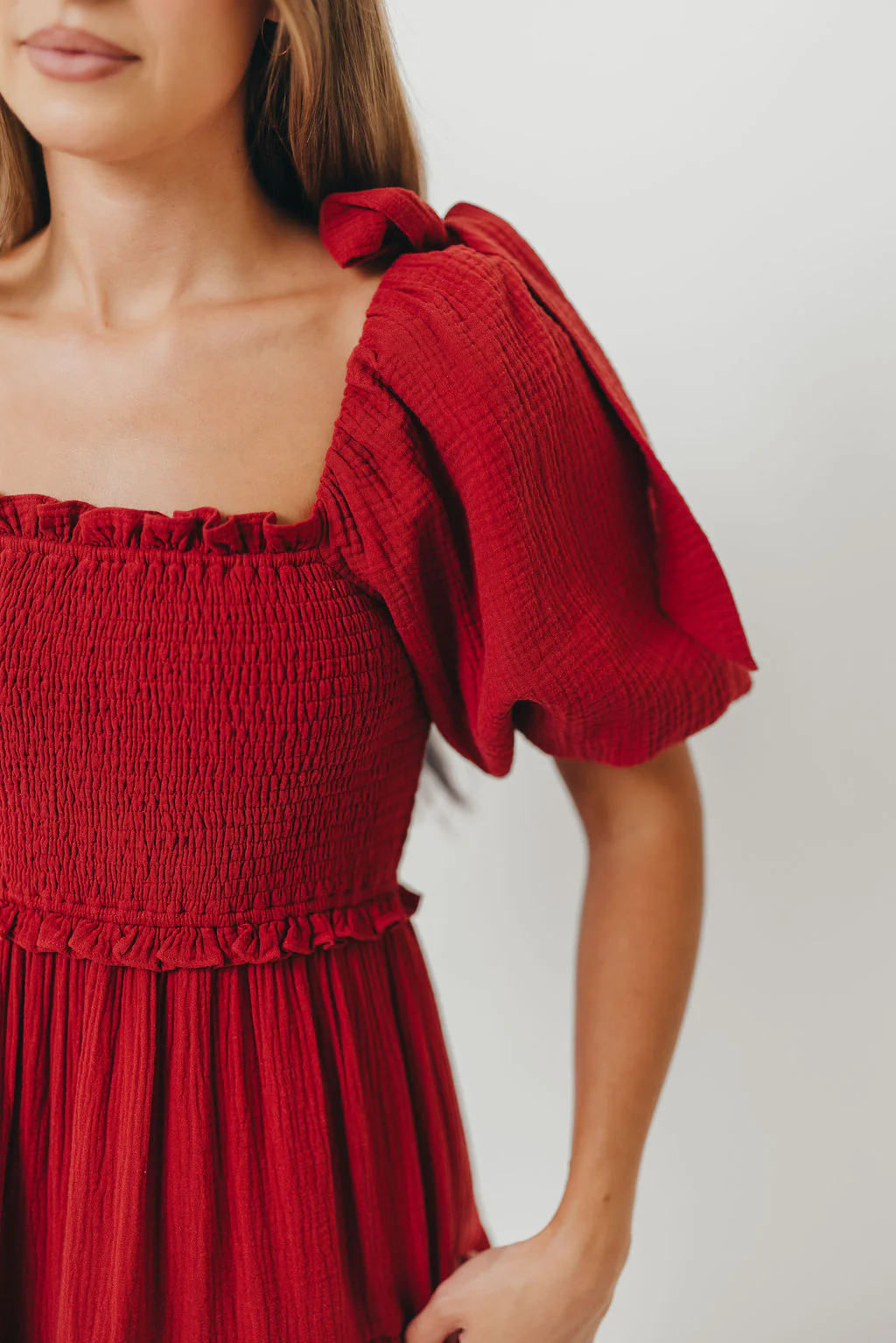 Elena Midi Dress in Rust - Image 5