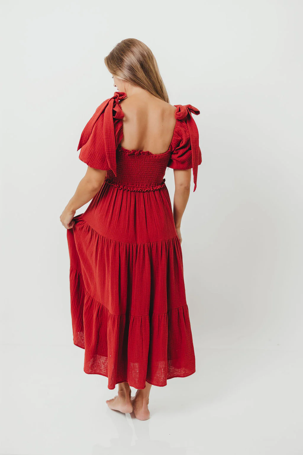 Elena Midi Dress in Rust - Image 6