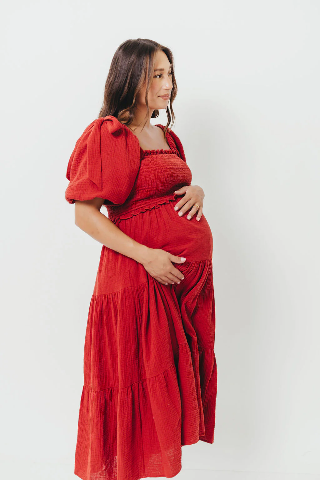 Elena Midi Dress in Rust - Image 7