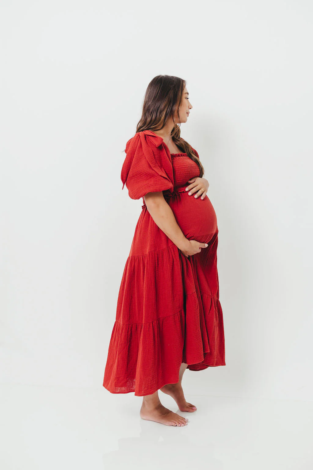 Elena Midi Dress in Rust - Image 8