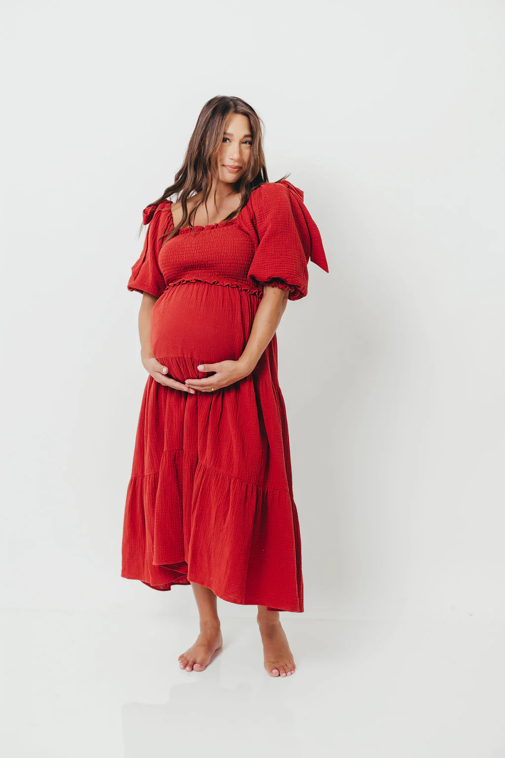 Elena Midi Dress in Rust - Image 9