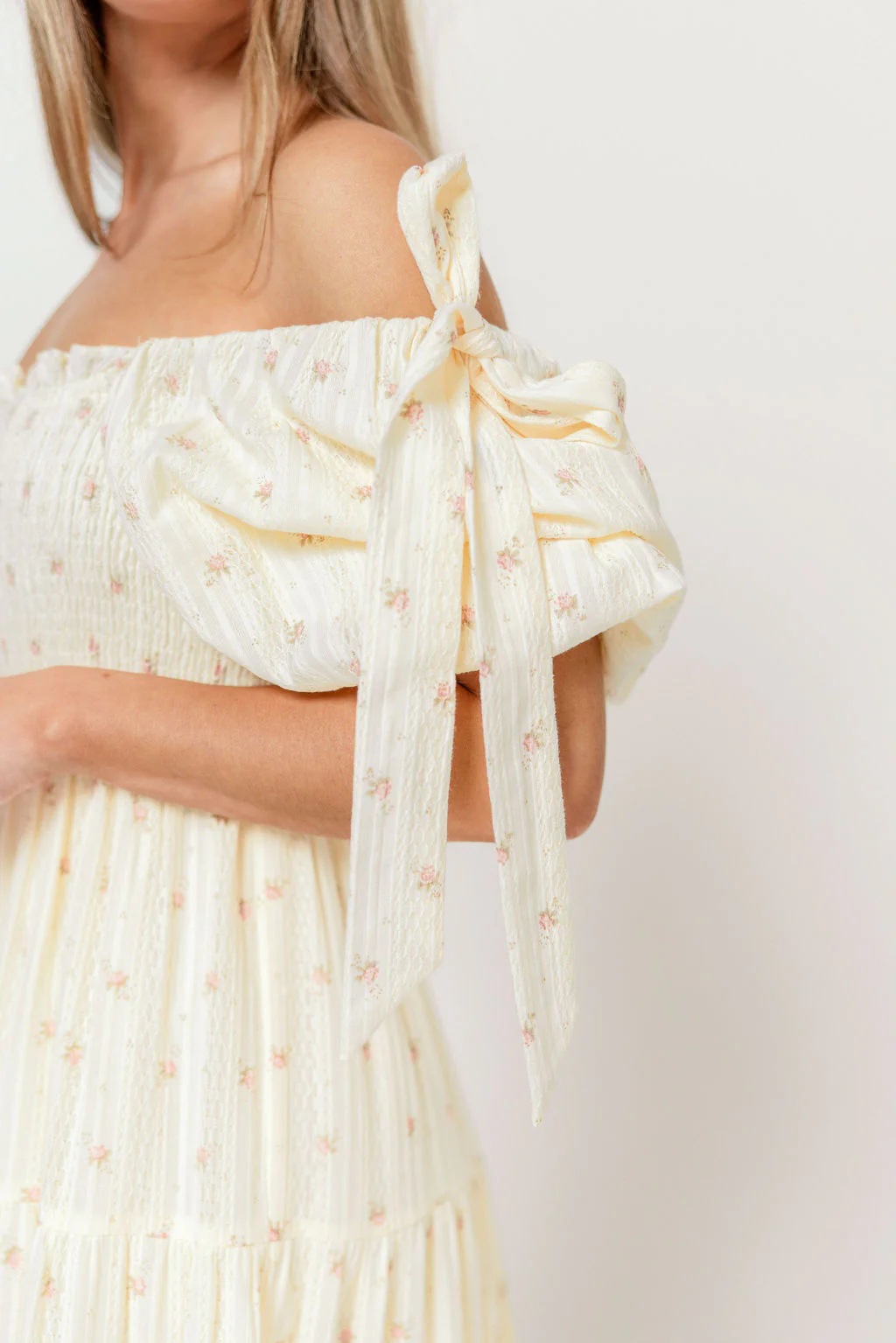 Elena 100% Cotton Midi Dress in Butter Floral - Bump Friendly - Image 10