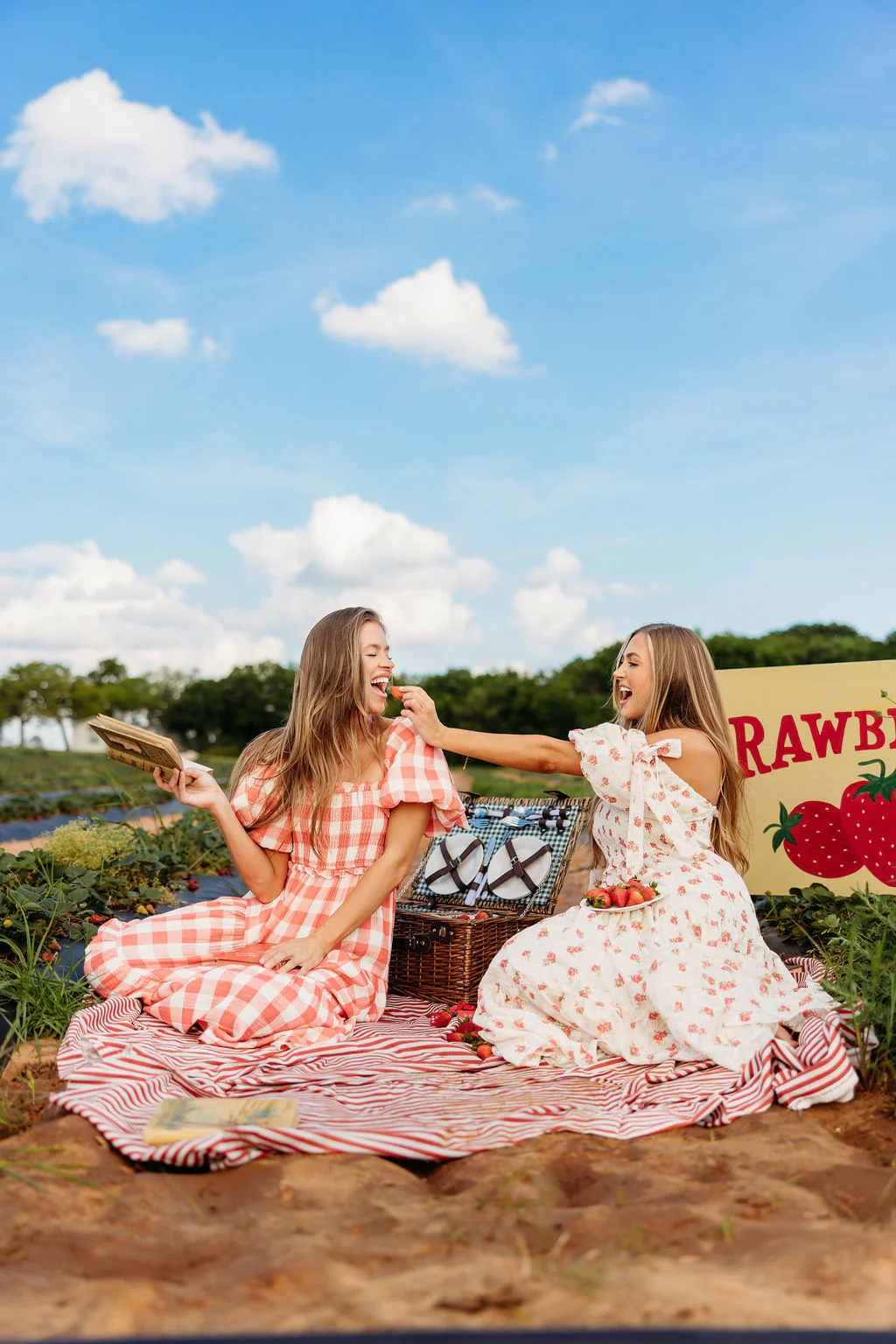 Elena 100% Cotton Gingham Midi Dress in Red - Bump Friendly - Image 34
