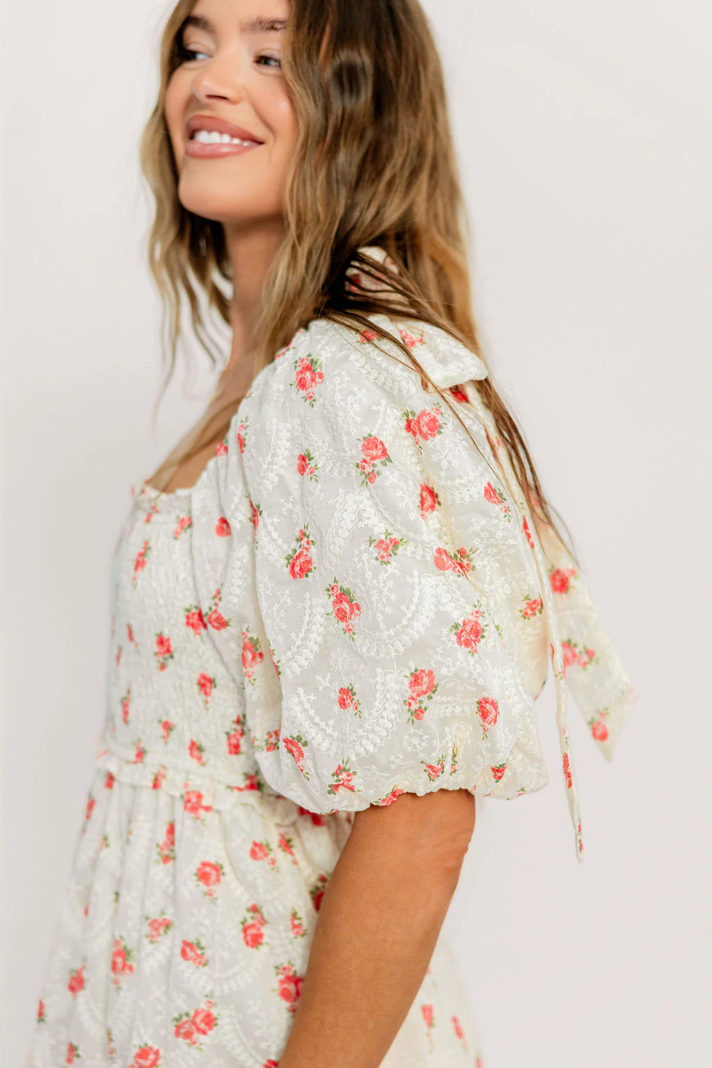 Elena 100% Cotton Midi Dress in Rose - Bump Friendly - Image 8