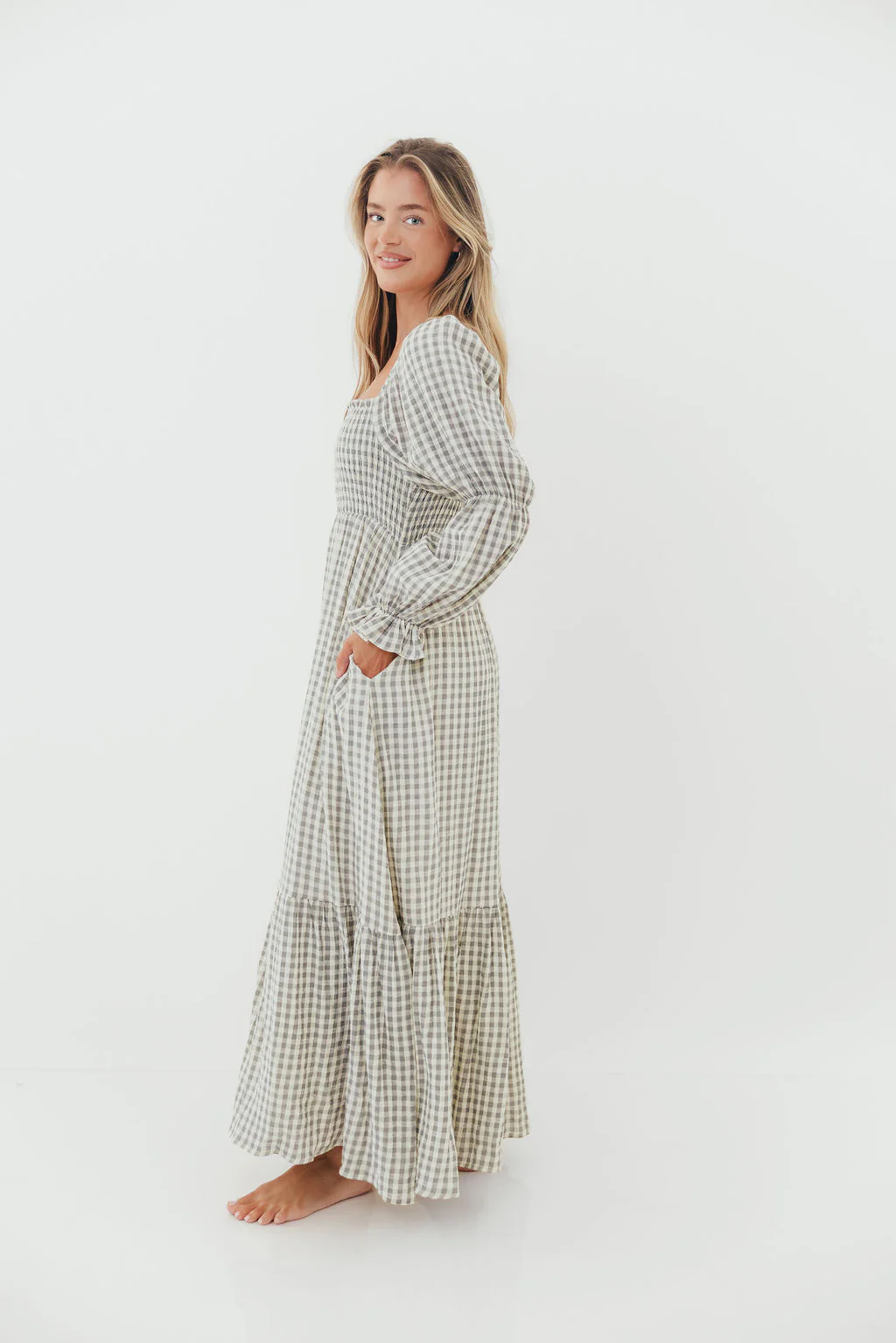 Emerson Maxi Dress in Gray - Image 3