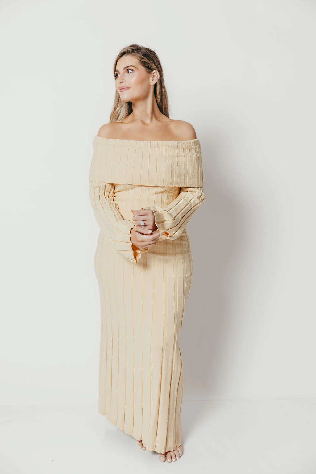 Evella Maxi Dress in Butter Yellow - Bump Friendly & Inclusive Sizing - Image 11