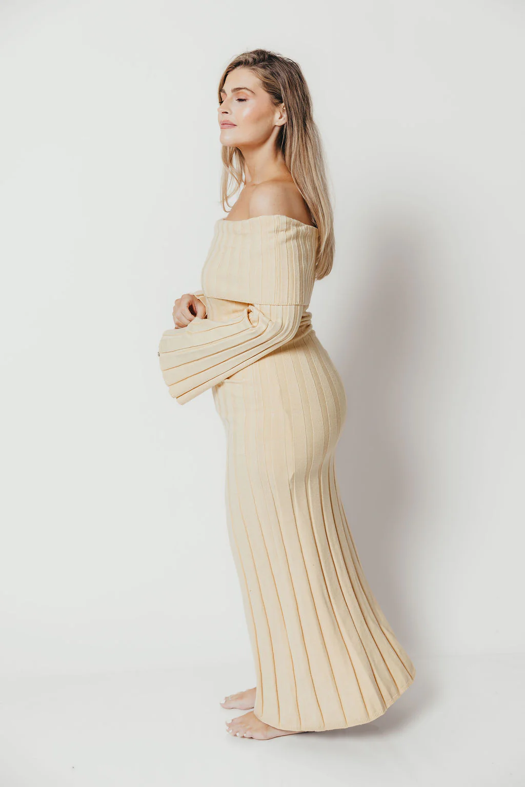 Evella Maxi Dress in Butter Yellow - Bump Friendly & Inclusive Sizing - Image 2