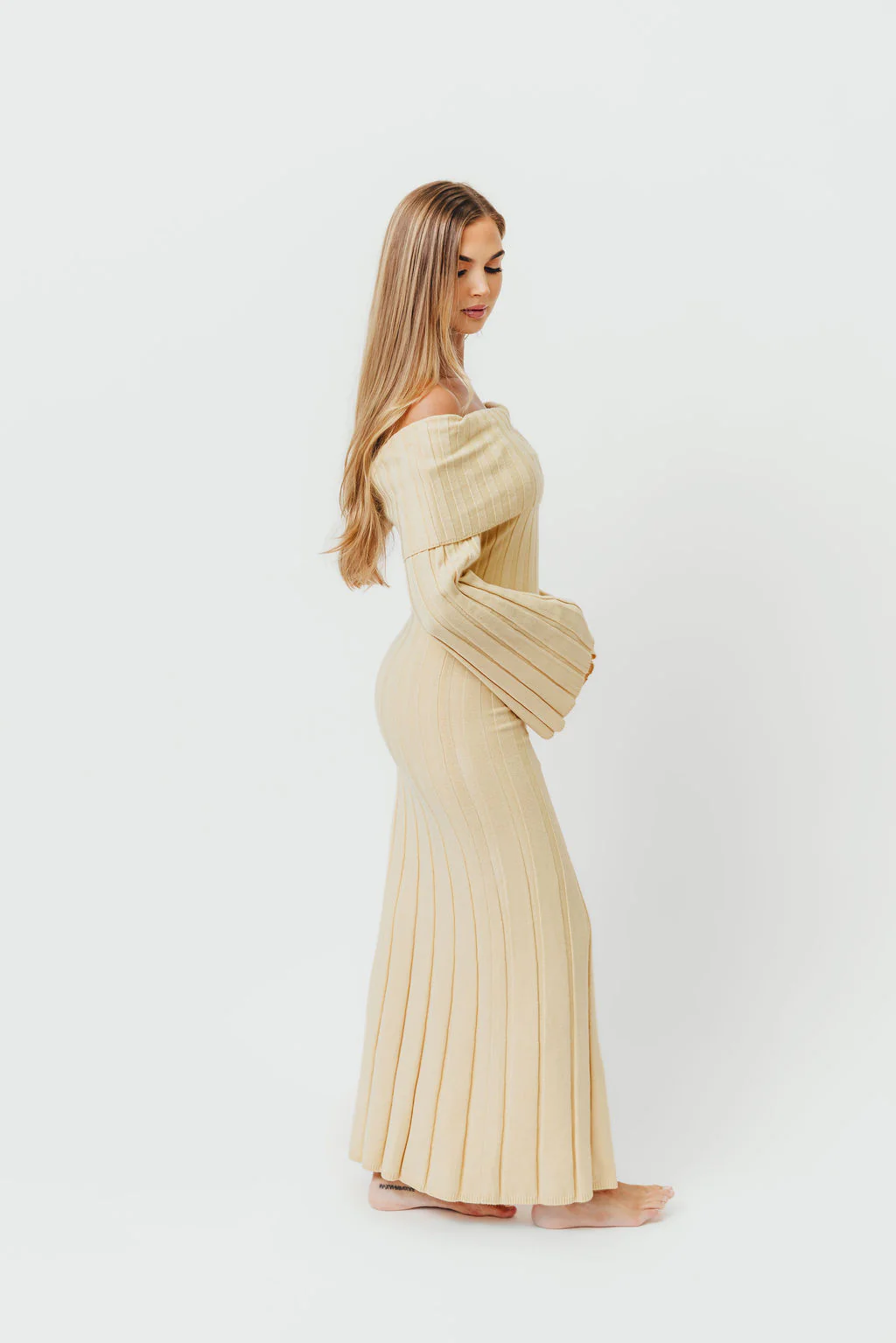 Evella Maxi Dress in Butter Yellow - Bump Friendly & Inclusive Sizing - Image 8