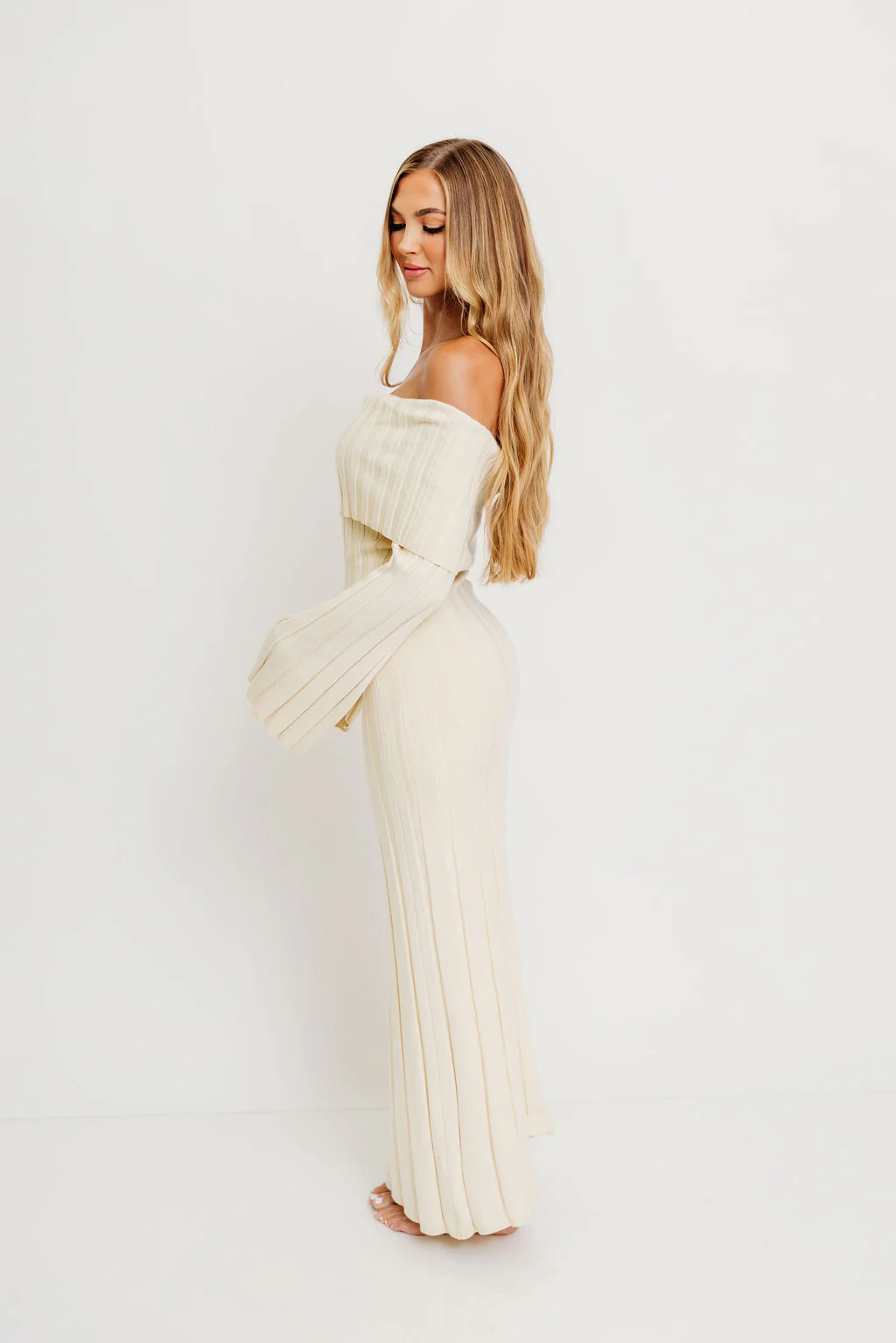 Evella Maxi Dress in Cream - Bump Friendly & Inclusive Sizing - Image 13