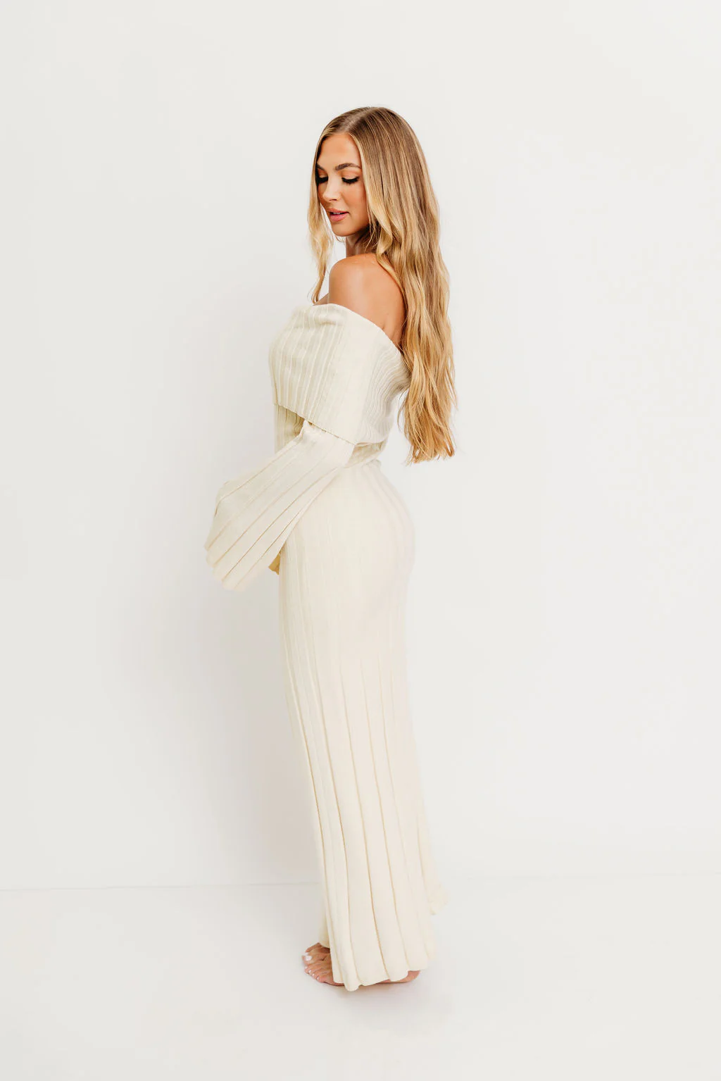 Evella Maxi Dress in Cream - Bump Friendly & Inclusive Sizing - Image 15