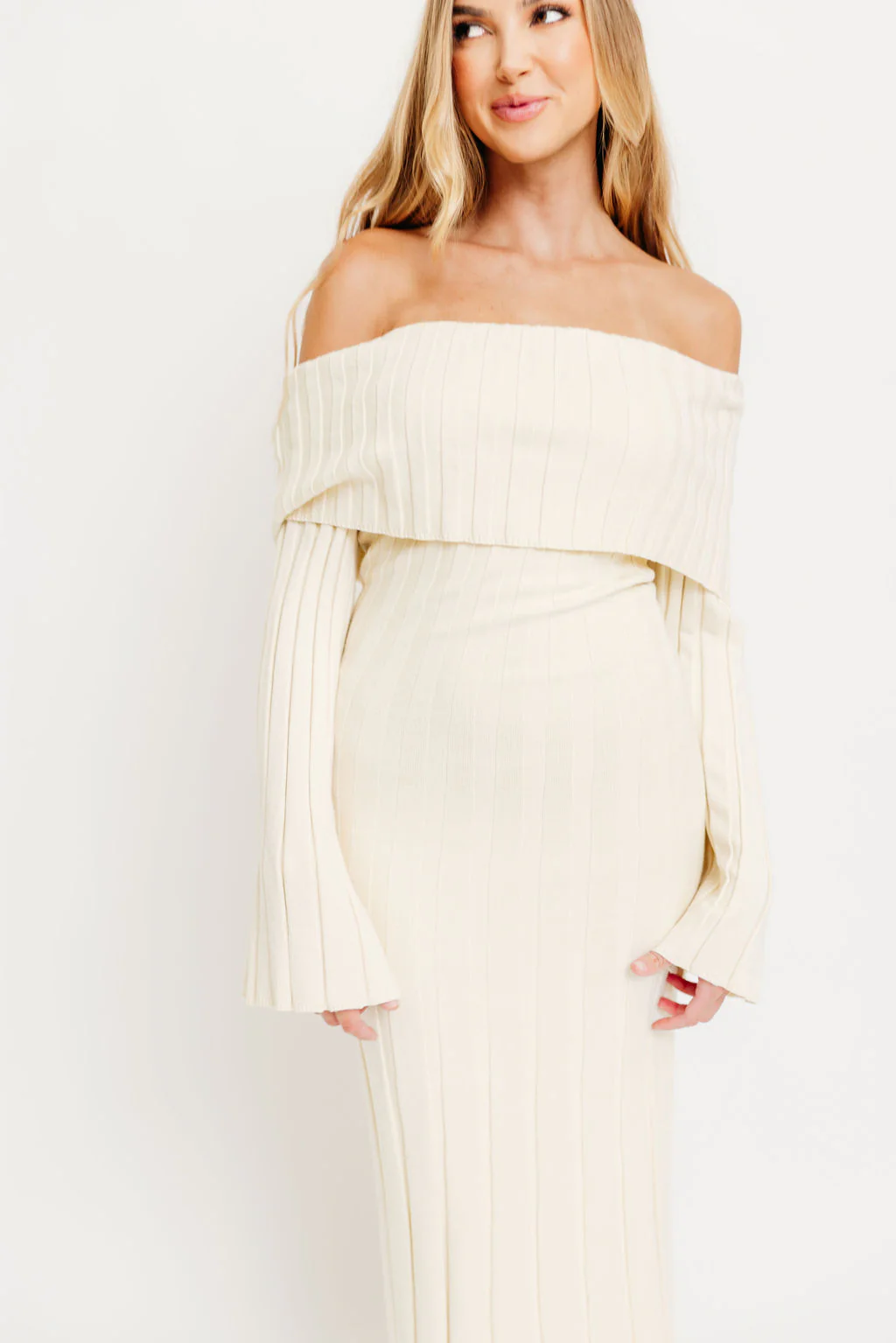 Evella Maxi Dress in Cream - Bump Friendly & Inclusive Sizing - Image 17