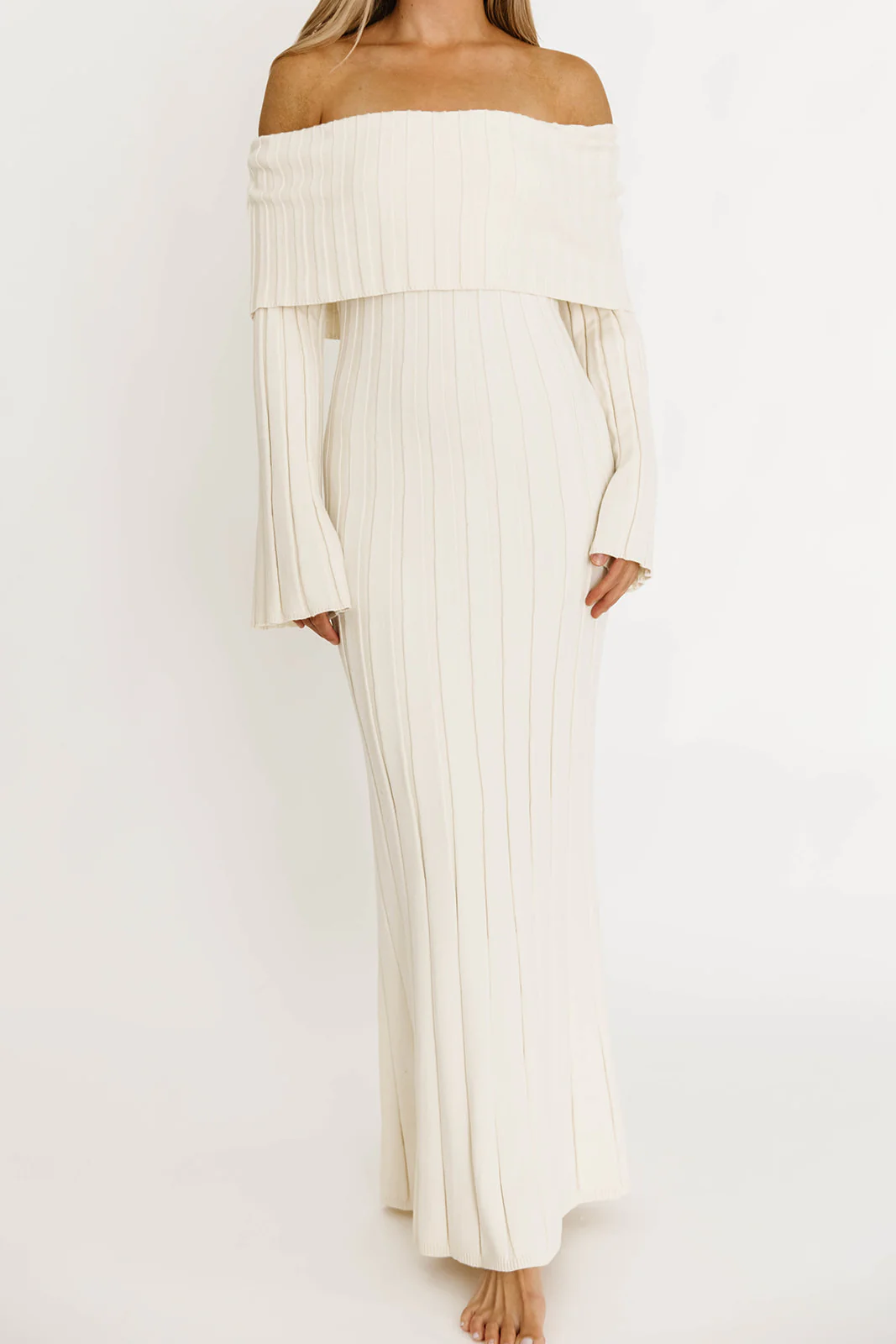 Evella Maxi Dress in Cream - Bump Friendly & Inclusive Sizing - Image 2