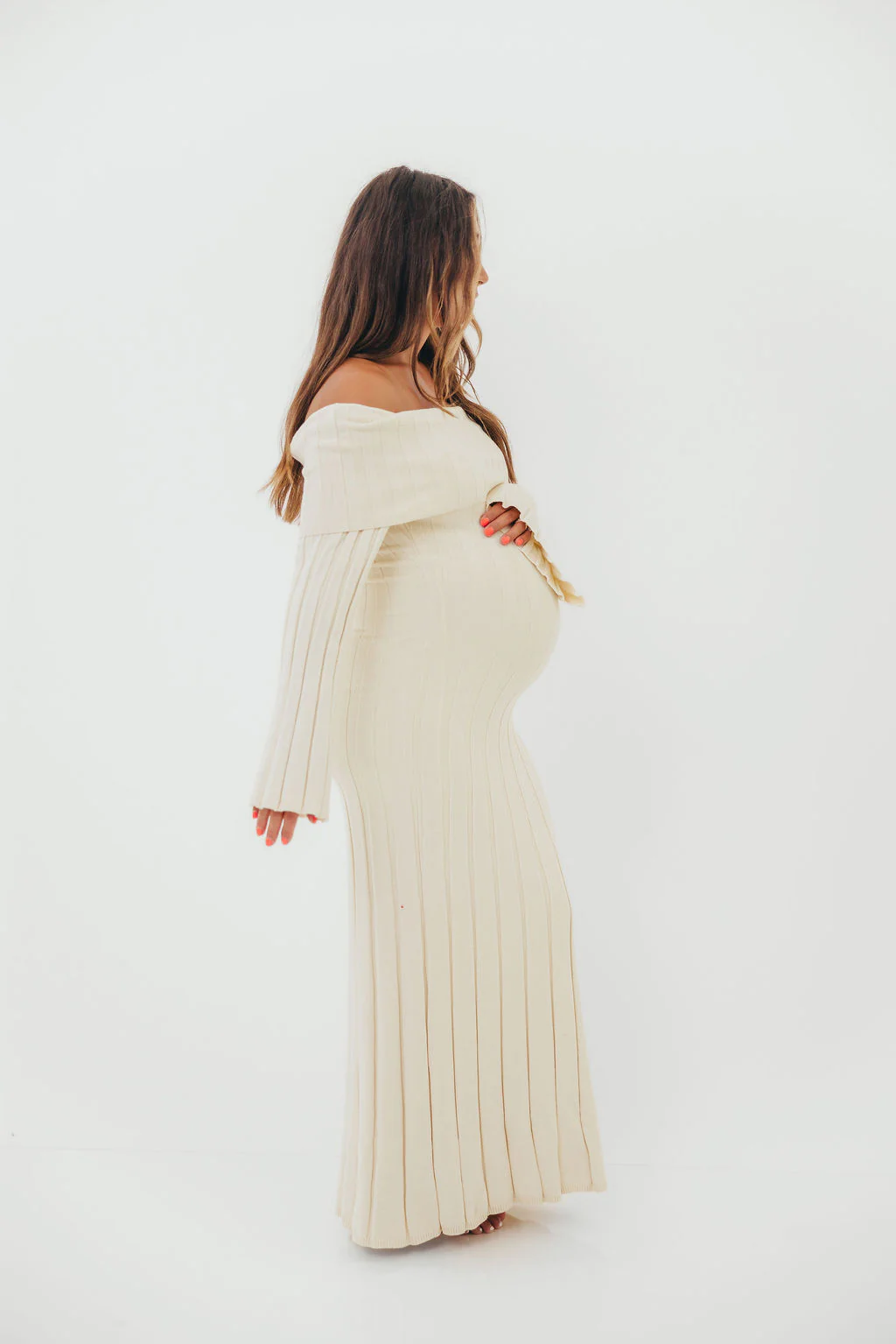 Evella Maxi Dress in Cream - Bump Friendly & Inclusive Sizing - Image 20