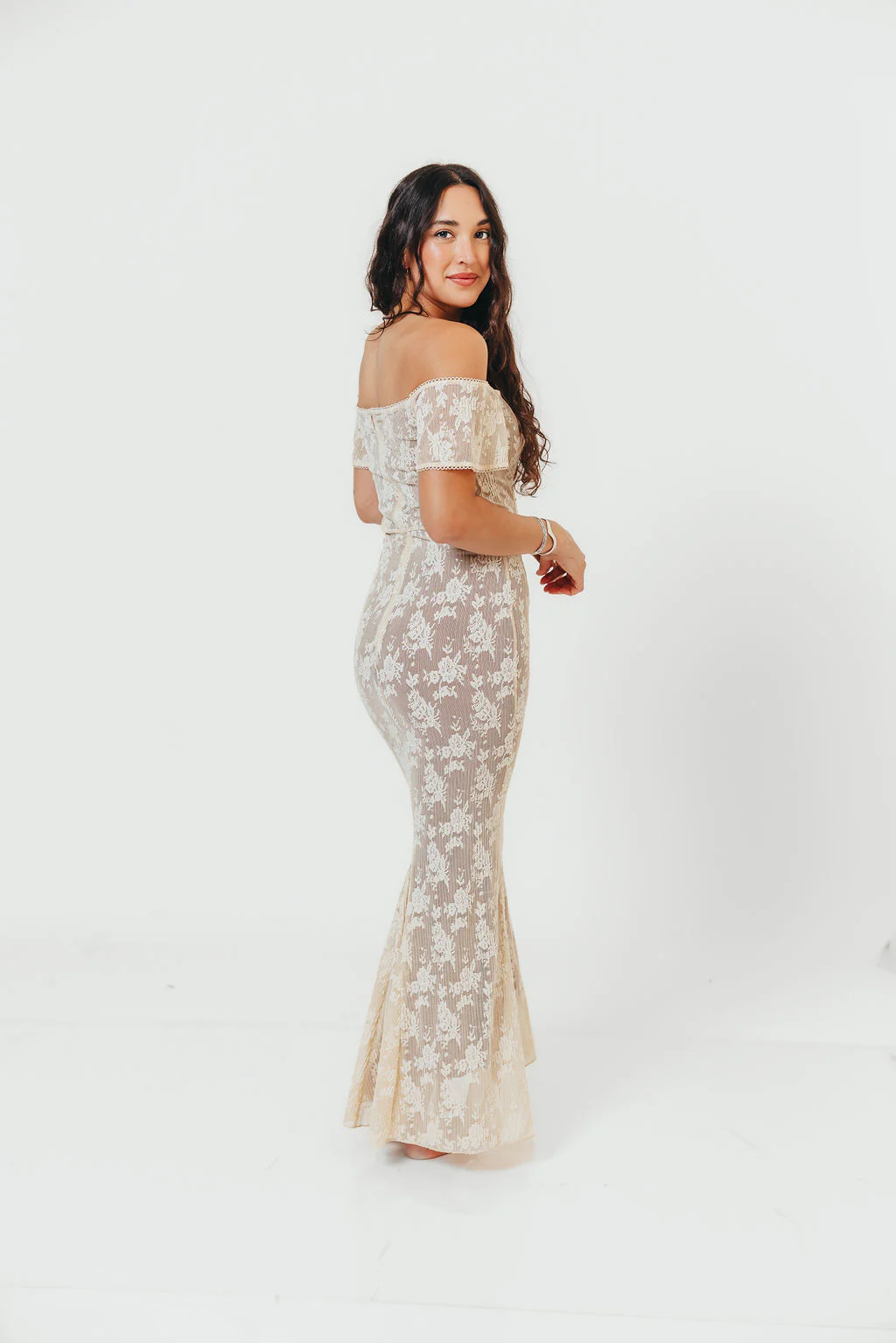 Evermore Maxi Dress in Vintage Style Lace